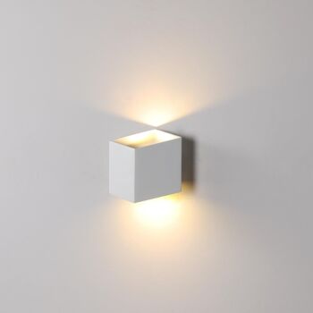 Applique murale LED 3D Blanc lampe design carré mur morderne 5