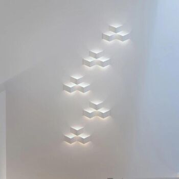 Applique murale LED 3D Blanc lampe design carré mur morderne 6