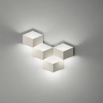 Applique murale LED 3D Blanc lampe design carré mur morderne 7