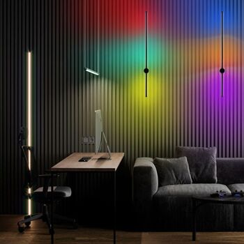 Applique murale Laser RGB Minimaliste 80cm lampe multicolore pour mur chambre salle de jeux 5