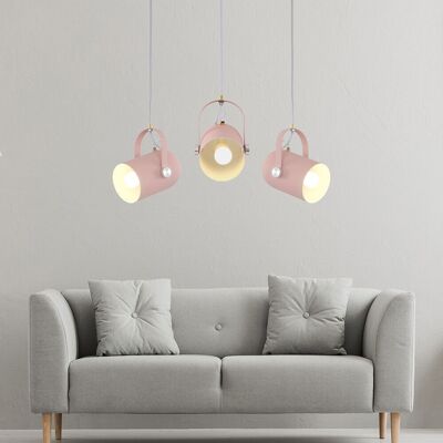 Suspension Nordique Rose lampe plafond multicolor pop vintage