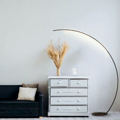 Lámpara de pie Arc LED diseño de interiores lámpara semicircular sala de estar moderna