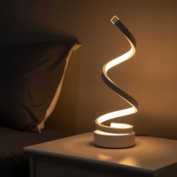 Lampe à poser Spiral LED Noir bureau table de nuit 6