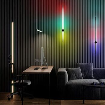 Applique murale Laser RGB Minimaliste 60cm multicolor mur lampe en long 5