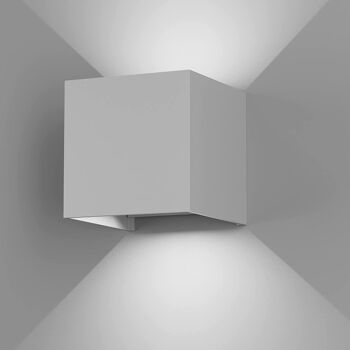 Applique murale Cube LED Blanc Intérieur Extérieur lampe carré 3