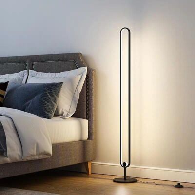Long Scoop oval floor lamp placed on the ground lamp