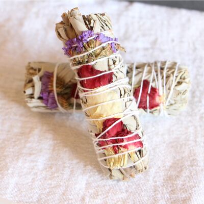 Bundle White Sage/Happy Spirit Flowers - 1pcs