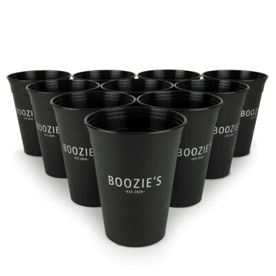 Boozie's BeerPong Juego de 22 Negro Medianoche