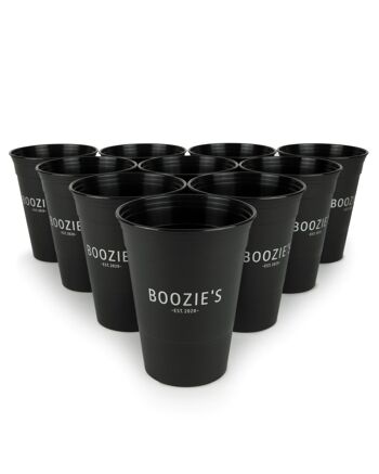 Boozie's BeerPong Lot de 22 Noir Minuit 1