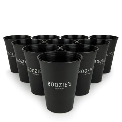 Boozie's BeerPong Lot de 22 Noir Minuit