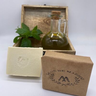 Olive oil soap with a mint scent