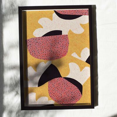 »Melonenregen« Kunstdruck | Din A3 Poster Graspapier, abstrakt | signiert