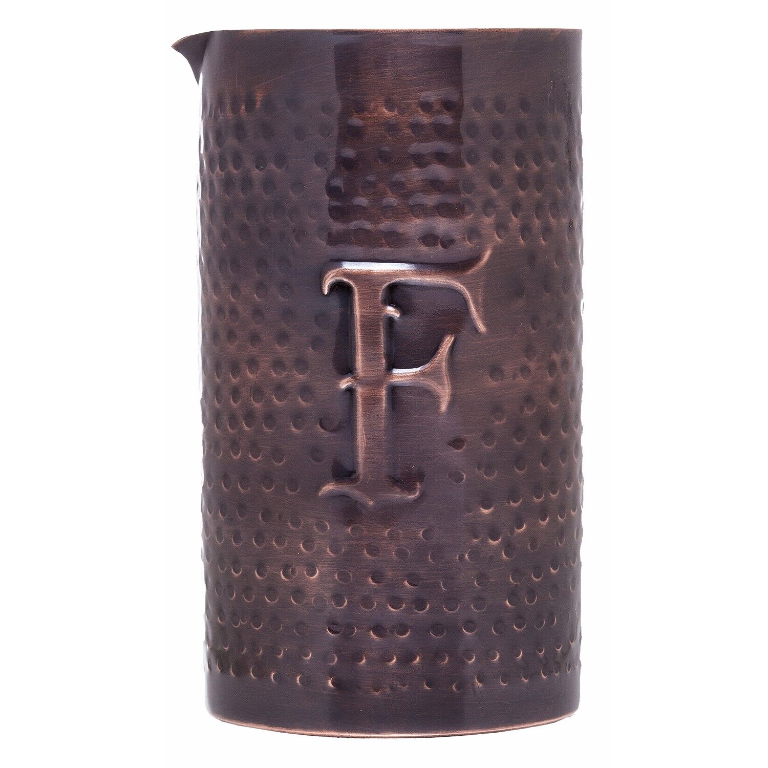 Bicchiere Ferdinand "F" Rame Anticato martellato