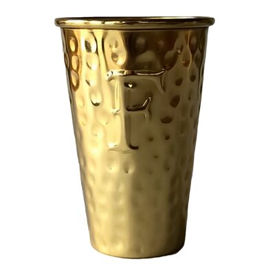 Tazza in ottone/tazza in ottone di Ferdinand "F" Gin & Tonic Gold