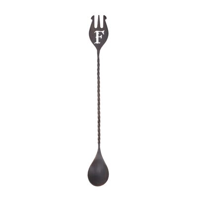Ferdinand's Bar Spoon "F" Copper Antique - Short