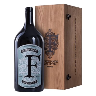 Ferdinand's Saar Dry Gin JEROBOAM dans une boîte en bois