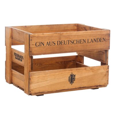 Wooden strip box "Gin from Germany" (for twelve bottles of gin 50cl)