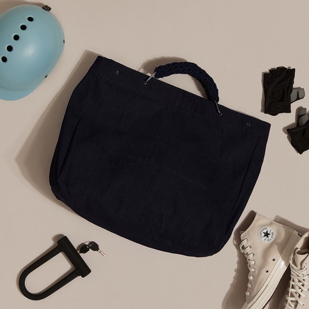 “Mama Canvas Over-sized” tote / gym  bag denim