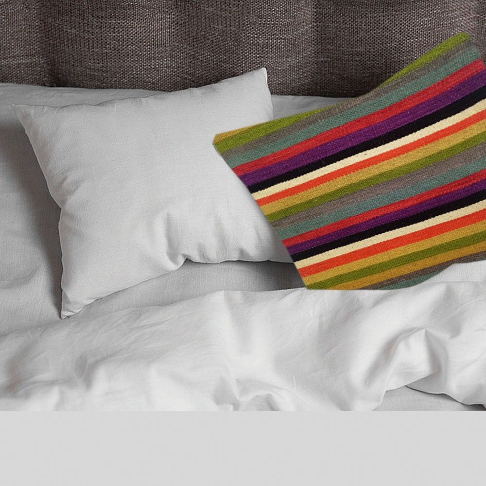 Fodera per cuscino Sinopia intrecciata a mano in Kilim