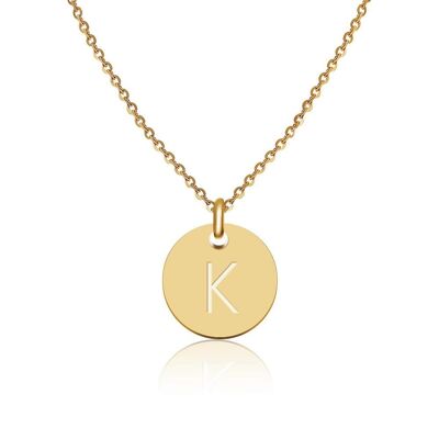 Buchstaben Halskette Gold - K