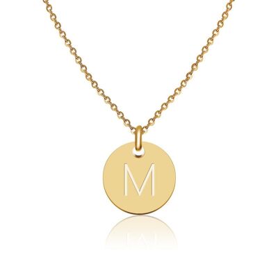 Buchstaben Halskette Gold - M
