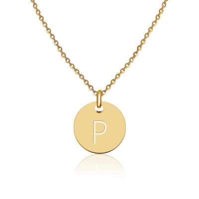 Buchstaben Halskette Gold - P