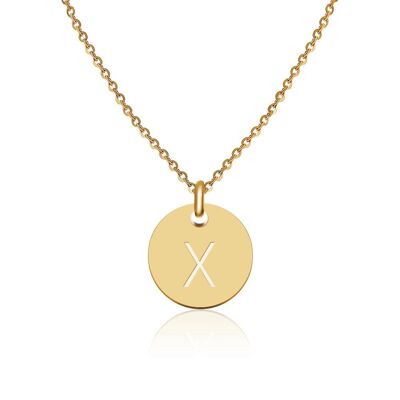 Buchstaben Halskette Gold - X