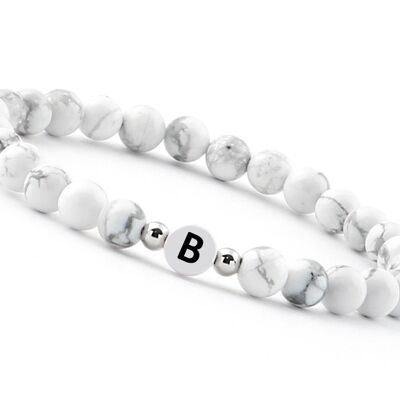 Perlen Buchstaben Armband - B