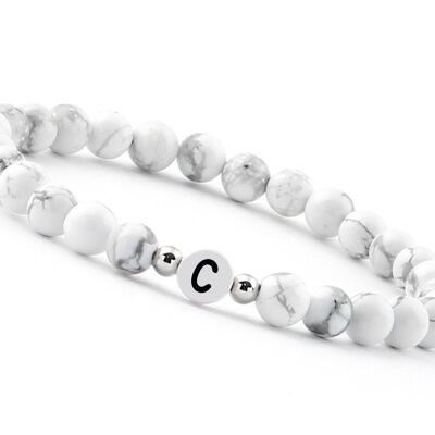 Perlen Buchstaben Armband - C