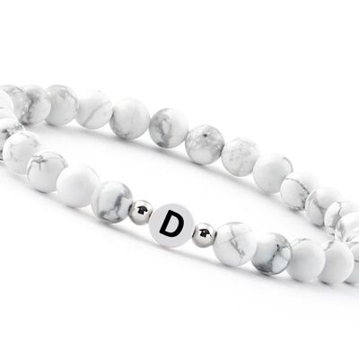 Perlen Buchstaben Armband - D