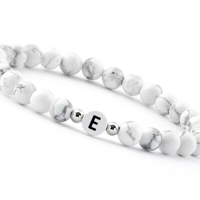 Perlen Buchstaben Armband - E