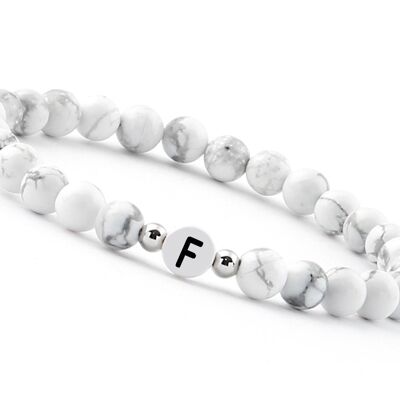 Perlen Buchstaben Armband - F
