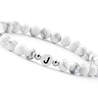 Perlen Buchstaben Armband - J