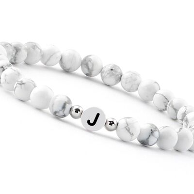 Perlen Buchstaben Armband - J