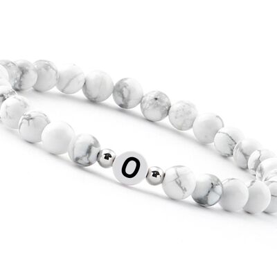 Perlen Buchstaben Armband - O