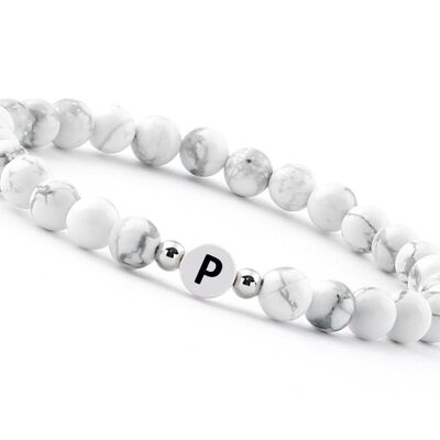 Perlen Buchstaben Armband - P