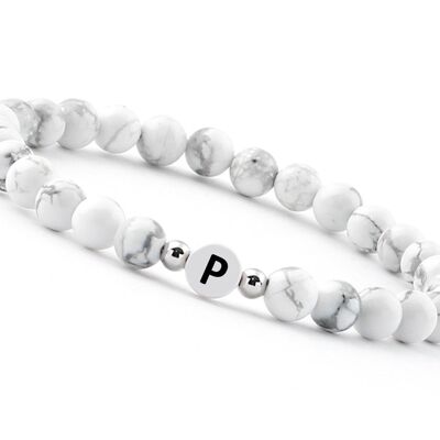 Perlen Buchstaben Armband - P