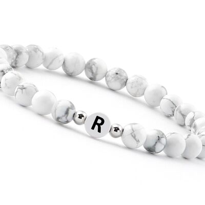 Perlen Buchstaben Armband - R