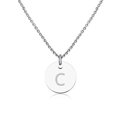 Buchstaben Halskette Silber - C
