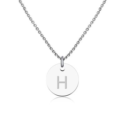 Buchstaben Halskette Silber - H