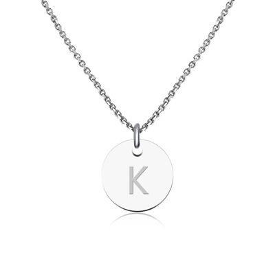 Buchstaben Halskette Silber - K