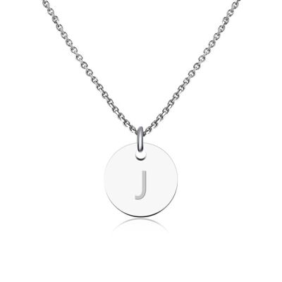 Buchstaben Halskette Silber - J
