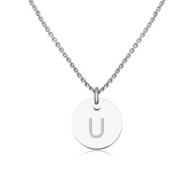 Buchstaben Halskette Silber - U