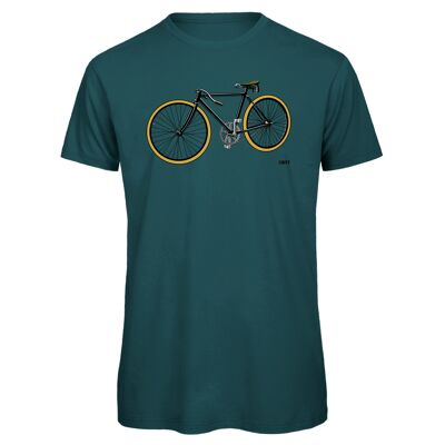 Fahrrad T-Shirt Retro Rennrad blau