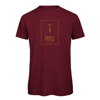 Fahrrad T-Shirt HOLY CYCLE bordeaux