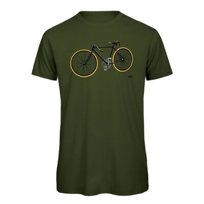 Fahrrad T-Shirt Retro Rennrad khaki