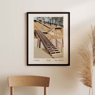 Illustrated poster 005.La Corniche 30cm x 40cm