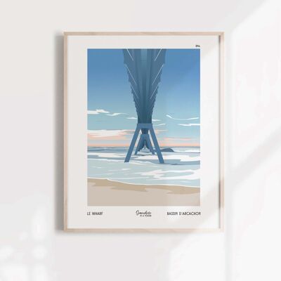 Póster ilustrado 014. El Muelle 21cm x 29,7cm