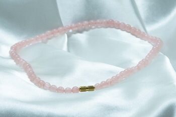 Collier en perle de quartz rose , différentes tailles 1