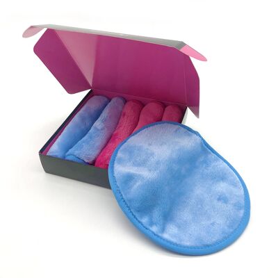 Mini Simply Gone Make-up-Entferner-Tücher – 6er-Set (Pink & Blau)